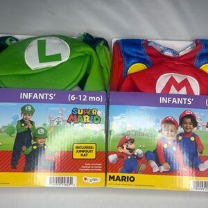 Super Mario Brothers Mario & Luigi Set Size (6-12Month) Costume Halloween